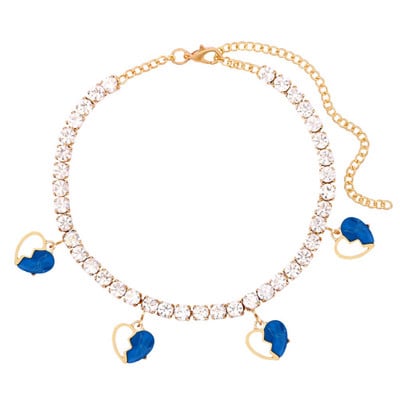 Nove ljetne šuplje akrilne narukvice za gležnjeve sa slomljenim srcem za žene Šarene INS Love Bling narukvice sa gležnjačama sa dijamantima Nakit od sandala