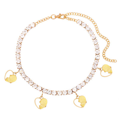 Nove ljetne šuplje akrilne narukvice za gležnjeve sa slomljenim srcem za žene Šarene INS Love Bling narukvice sa gležnjačama sa dijamantima Nakit od sandala