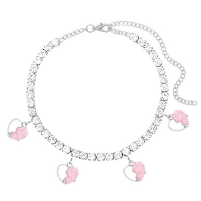 Nove ljetne šuplje akrilne narukvice za gležnjeve sa slomljenim srcem za žene Šarene INS Love Bling narukvice sa gležnjačama sa dijamantima Nakit od sandala