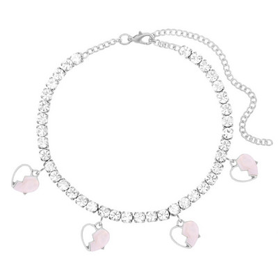 Nove ljetne šuplje akrilne narukvice za gležnjeve sa slomljenim srcem za žene Šarene INS Love Bling narukvice sa gležnjačama sa dijamantima Nakit od sandala