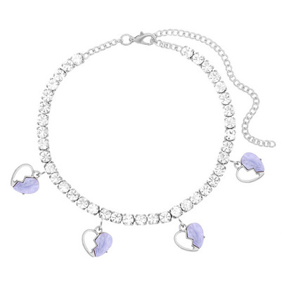 Nove ljetne šuplje akrilne narukvice za gležnjeve sa slomljenim srcem za žene Šarene INS Love Bling narukvice sa gležnjačama sa dijamantima Nakit od sandala