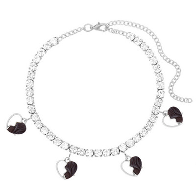 Nove ljetne šuplje akrilne narukvice za gležnjeve sa slomljenim srcem za žene Šarene INS Love Bling narukvice sa gležnjačama sa dijamantima Nakit od sandala