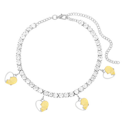 Nove ljetne šuplje akrilne narukvice za gležnjeve sa slomljenim srcem za žene Šarene INS Love Bling narukvice sa gležnjačama sa dijamantima Nakit od sandala