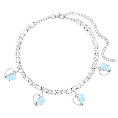 Nove ljetne šuplje akrilne narukvice za gležnjeve sa slomljenim srcem za žene Šarene INS Love Bling narukvice sa gležnjačama sa dijamantima Nakit od sandala