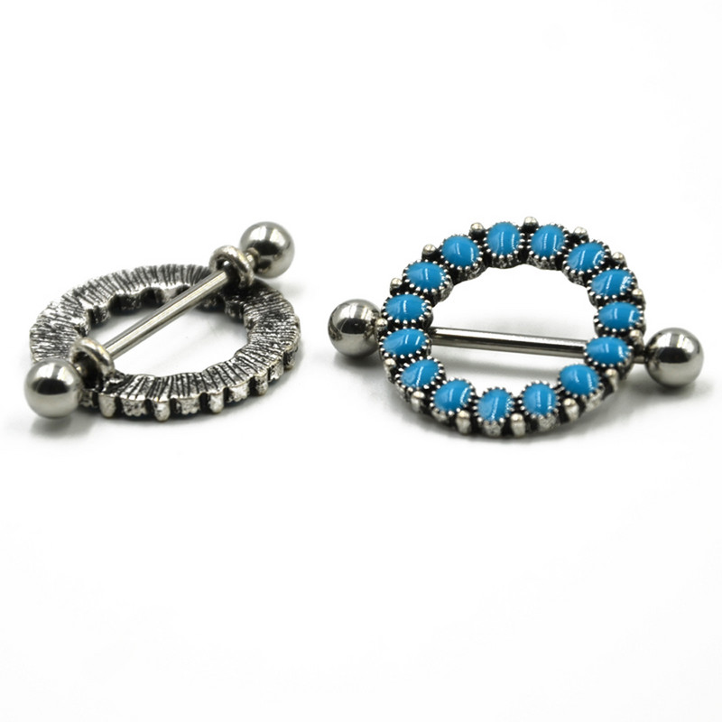 PERECHE din oțel inoxidabil Blossom Nipple Shield Barbell Piercing Rings Body Piercing Bijuterii 14g