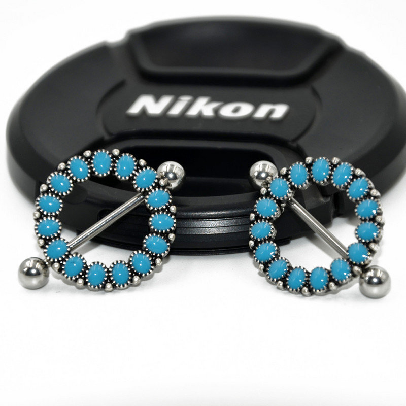 PERECHE din oțel inoxidabil Blossom Nipple Shield Barbell Piercing Rings Body Piercing Bijuterii 14g