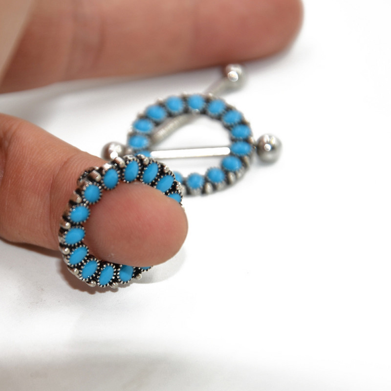 PERECHE din oțel inoxidabil Blossom Nipple Shield Barbell Piercing Rings Body Piercing Bijuterii 14g