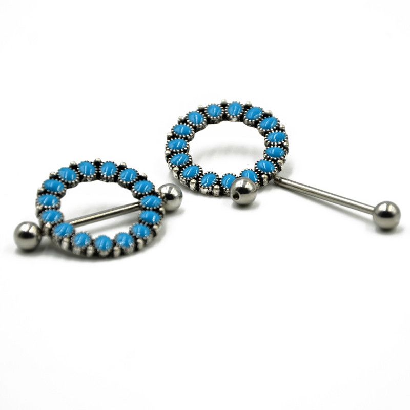 PERECHE din oțel inoxidabil Blossom Nipple Shield Barbell Piercing Rings Body Piercing Bijuterii 14g