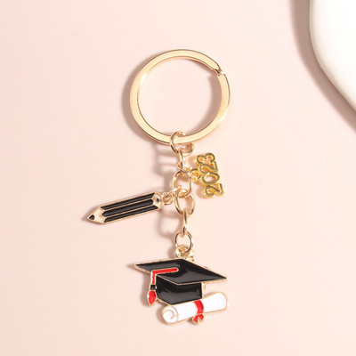Χαριτωμένο σμάλτο μπρελόκ 2023 Σχολική στολή αποφοίτησης Μπρελόκ Μπρελόκ Πτυχιούχο μπρελόκ για μαθητικά δώρα DIY Χειροποίητα κοσμήματα