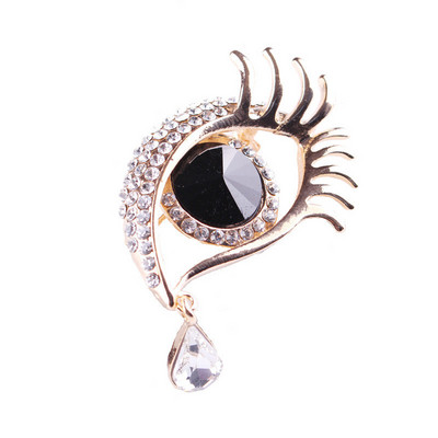 Broșă de cristal în formă de ochi, accesorii neo-gotice pentru femei, bluză din aliaj de modă coreeană, broșe medicale pentru femei