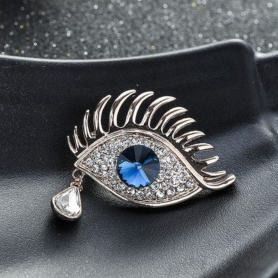 Broșă de cristal în formă de ochi, accesorii neo-gotice pentru femei, bluză din aliaj de modă coreeană, broșe medicale pentru femei