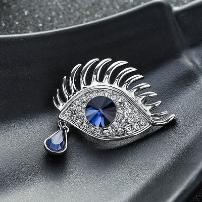 Broșă de cristal în formă de ochi, accesorii neo-gotice pentru femei, bluză din aliaj de modă coreeană, broșe medicale pentru femei
