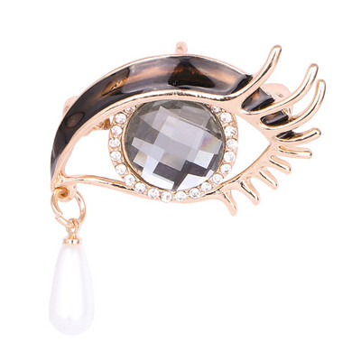 Broșă de cristal în formă de ochi, accesorii neo-gotice pentru femei, bluză din aliaj de modă coreeană, broșe medicale pentru femei