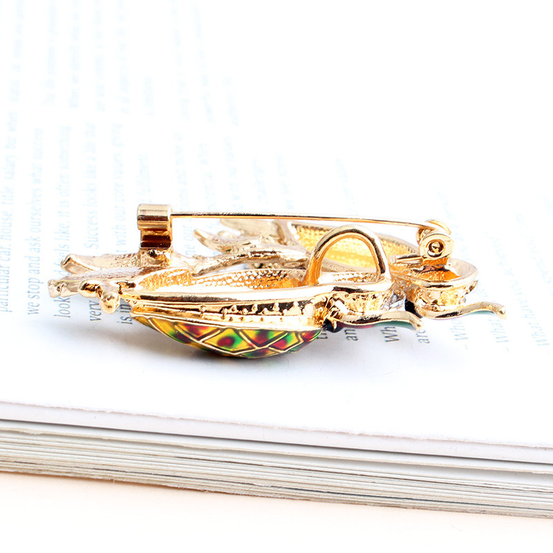 Pomlee doi papagali broșe cu păsări femei 3 culori cu stras emailat pasăre petrecere ocazional broșă ace Cadouri cu ridicata