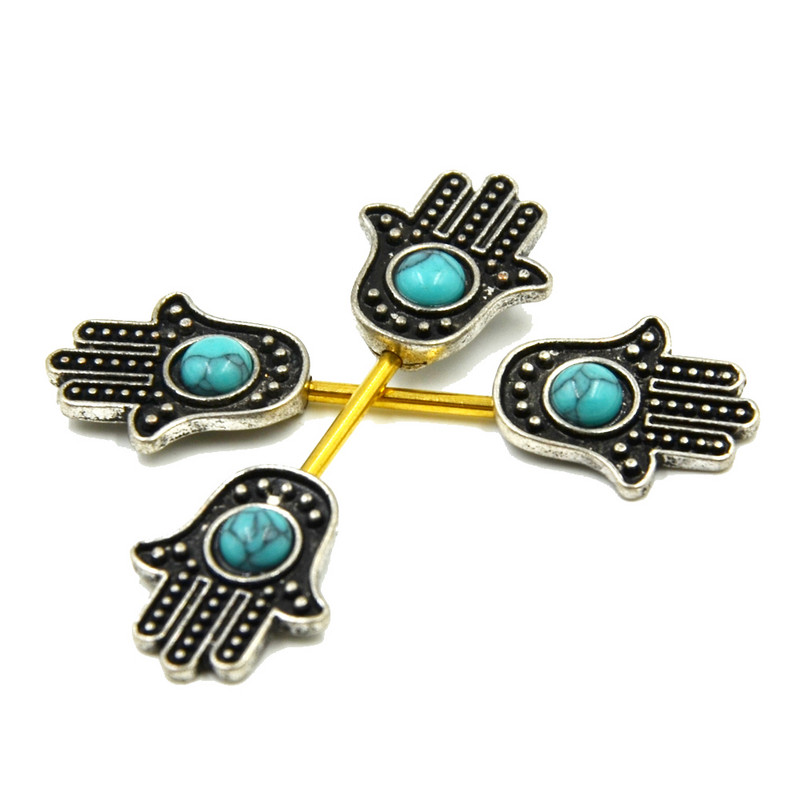 PERECHE Oțel chirurgical Anodzied Barbell Buddha Hand Shape Sphere Barbell Shield Rings Piercing Jewelry 14g