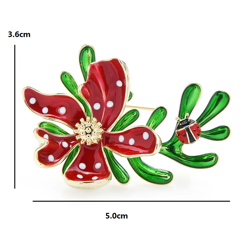 Wuli&baby Multicolor Email Buburuza Pe Frunza Ace pentru Brosa 2021 Nou Designer Ace Brosa Cadou de Anul Nou