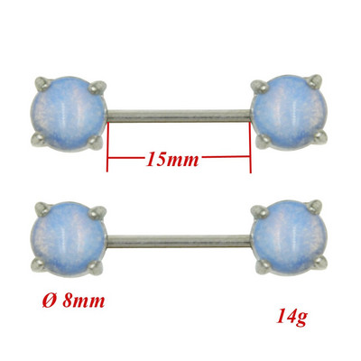 PERECHE Labradorit Sfarc Barbell Inel Opal Stone Sfarc Bar Piercing Ochi de Tigru Scut Mamelon Bijuterii pentru corp