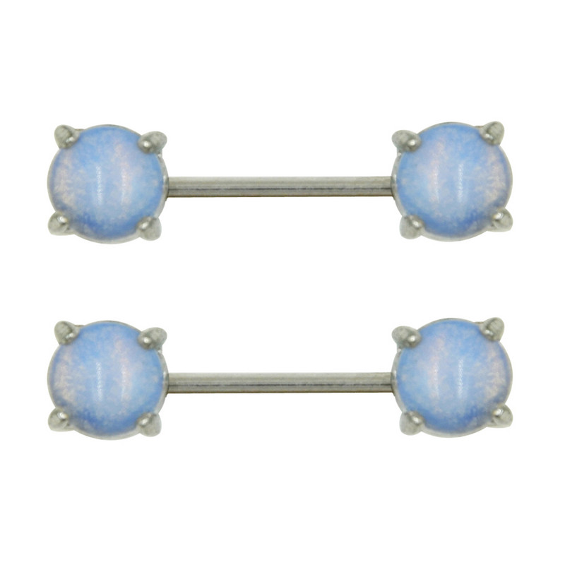 PERECHE Labradorit Sfarc Barbell Inel Opal Stone Sfarc Bar Piercing Ochi de Tigru Scut Mamelon Bijuterii pentru corp