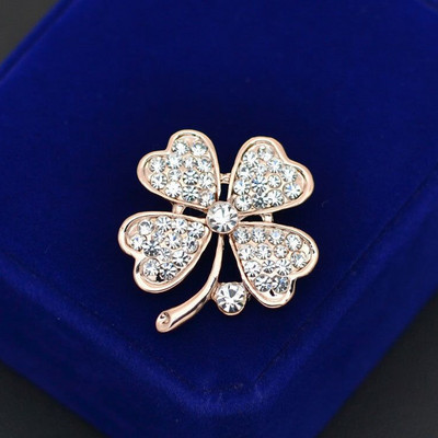 2020, creativă, lux, lux, broșă cu trifoi cu patru foi, farmec de bijuterii de modă romantică, calitate pentru femeie iubitoare de fete