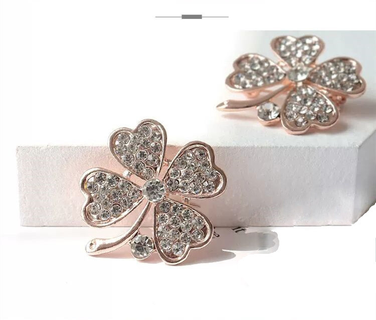 2020, creativă, lux, lux, broșă cu trifoi cu patru foi, farmec de bijuterii de modă romantică, calitate pentru femeie iubitoare de fete