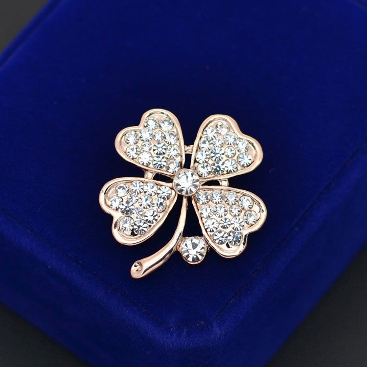 2020, creativă, lux, lux, broșă cu trifoi cu patru foi, farmec de bijuterii de modă romantică, calitate pentru femeie iubitoare de fete
