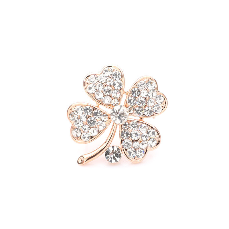 2020, creativă, lux, lux, broșă cu trifoi cu patru foi, farmec de bijuterii de modă romantică, calitate pentru femeie iubitoare de fete