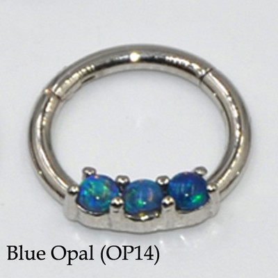 1 bucată din oțel chirurgical, rotund, zircon, septum Clicker, inel labret, inel pentru nas, cercei pentru cartilaj, piatră de opal, piercing pentru buze clicker Helix