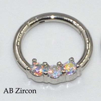 1 bucată din oțel chirurgical, rotund, zircon, septum Clicker, inel labret, inel pentru nas, cercei pentru cartilaj, piatră de opal, piercing pentru buze clicker Helix
