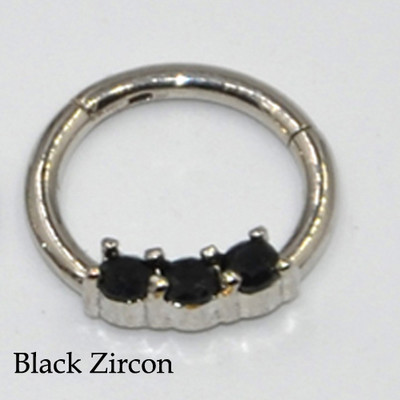 1 bucată din oțel chirurgical, rotund, zircon, septum Clicker, inel labret, inel pentru nas, cercei pentru cartilaj, piatră de opal, piercing pentru buze clicker Helix
