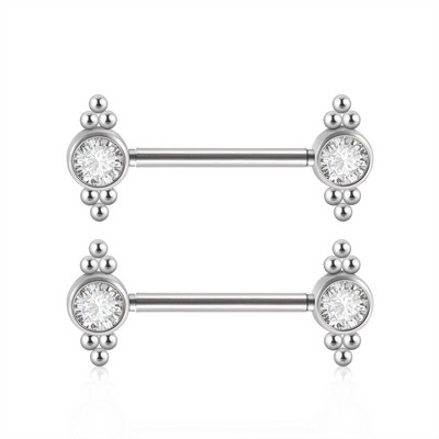 PERECHE Piercing pentru mamelon din oțel chirurgical, floare, fluture, inele cu mreană, grupa de zircon, scut pentru mamelon, bijuterii pentru corp 14gX14mm