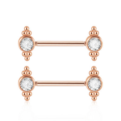 PERECHE Piercing pentru mamelon din oțel chirurgical, floare, fluture, inele cu mreană, grupa de zircon, scut pentru mamelon, bijuterii pentru corp 14gX14mm