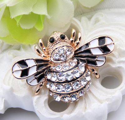 Kiváló minőségű méh brossok zománcozott esmalte brossok Pin arany színű pezsgő strasszos hidzsáb pinek juego de tronos Halloween joyas