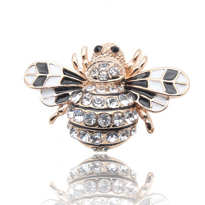Augstas kvalitātes bišu saktas emaljas Esmaltes saktas Pin Zelta krāsa šampanietis Rhinestone Hijab Pins juego de tronos Halloween joyas