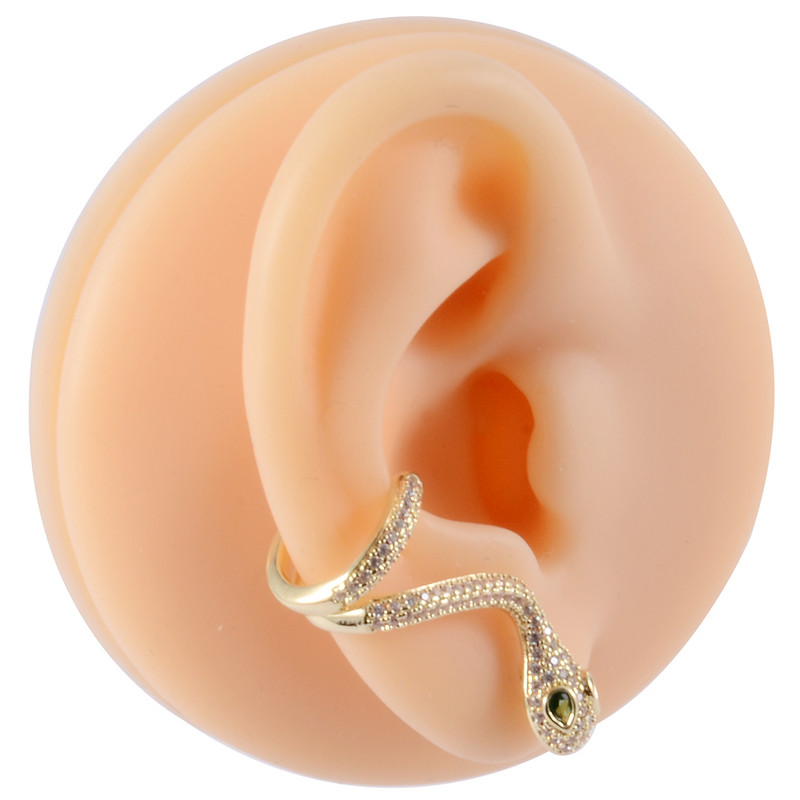 Cercei cu șarpe de modă pentru urechi, cercei din cupru, cu zirconiu cubic de lux, pentru femei, inele pentru petrecerea de nuntă