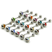 18 buc/set 14G 1.6*10*5/8mm piatră de cristal de titan inele pentru buric Bare pentru buric Piercing pentru buric Bijuterii pentru corp Ombligo Nombril