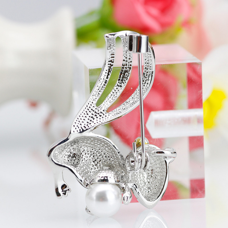 Femei minunate veverita animal brosa email perla imitatie bijuterii moda copii cadouri festival petrecere rever accesorii pulover