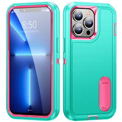 Heavy Armor Shockproof Defend Case for iPhone 13 14 Pro Max 11 12 Pro Max 6 6s 7 8 Plus SE 2022 X Xs XR Metal Bracket Back cover