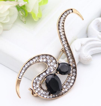 Broșă cu flori din rășină turcească de epocă pentru femei, broșă cu linie de curgere, design etnic, bijuterii etnice, culoare aurie antică, rever, hijab, eșarfă