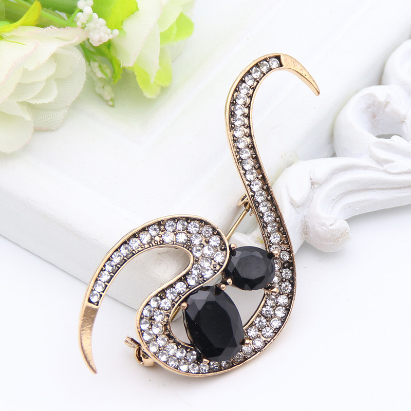 Broșă cu flori din rășină turcească de epocă pentru femei, broșă cu linie de curgere, design etnic, bijuterii etnice, culoare aurie antică, rever, hijab, eșarfă