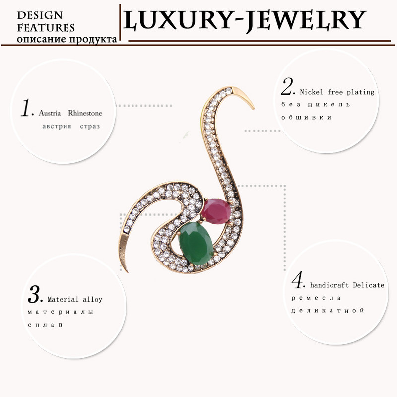 Broșă cu flori din rășină turcească de epocă pentru femei, broșă cu linie de curgere, design etnic, bijuterii etnice, culoare aurie antică, rever, hijab, eșarfă