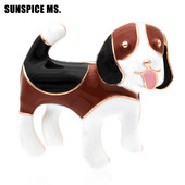 Femei drăguțe câine animal broșă ace copii fete accesorii haine auriu negru galben broșe email cadouri aniversare bijuterii