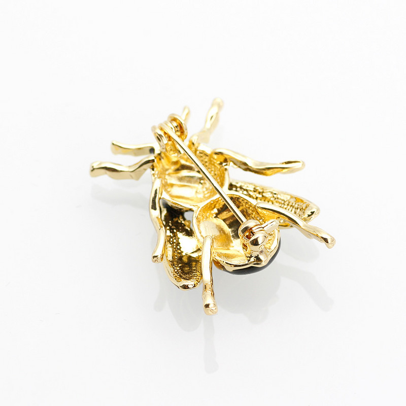 Moda Samll Albină Insectă Broșă Ace pentru femei Email Auriu Hornet Bijuterii Animal Costum Esarfă Rever Copii Cadouri de festival 2018 Nou