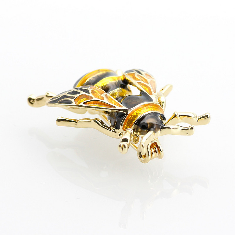 Moda Samll Albină Insectă Broșă Ace pentru femei Email Auriu Hornet Bijuterii Animal Costum Esarfă Rever Copii Cadouri de festival 2018 Nou