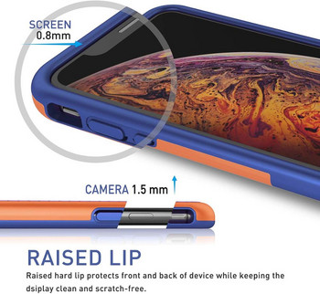 Хибриден гел гумен противоплъзгащ защитен калъф за iPhone 11 12 13 Pro XS Max Mini X XR 7 8 6 6S Plus SE20 Силиконов удароустойчив капак