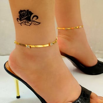 Νέο Bohemian Cute Crystal Butterfly Snake Chain Anklets Γυναικεία Απλή Μεταλλική Αλυσίδα Φίδι Βραχιόλι Beach Party Jewelry