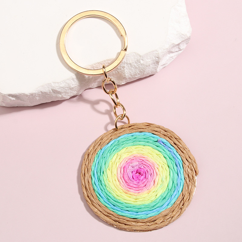 Breloc drăguț Vortex colorat Breloc rotund Cerc Breloc Cadouri de suvenir pentru femei Bărbați Accesoriu geantă DIY Bijuterii amuzante