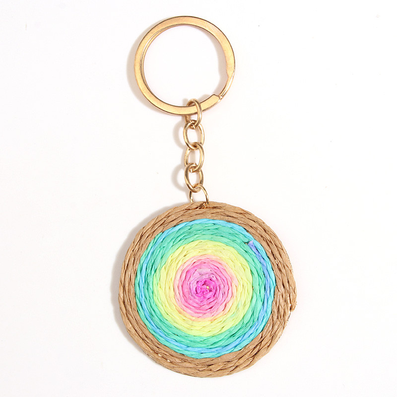 Breloc drăguț Vortex colorat Breloc rotund Cerc Breloc Cadouri de suvenir pentru femei Bărbați Accesoriu geantă DIY Bijuterii amuzante