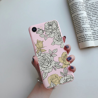 Για iPhone 7 8 SE 2020 Flower Cartoon Cute Case For iPhone7 8 Plus se 2020 2022 se2020 A1778 A1660 A1779 Silicon Matte TPU κάλυμμα
