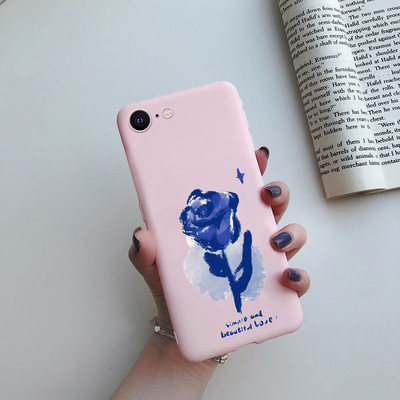 Για iPhone 7 8 SE 2020 Flower Cartoon Cute Case For iPhone7 8 Plus se 2020 2022 se2020 A1778 A1660 A1779 Silicon Matte TPU κάλυμμα