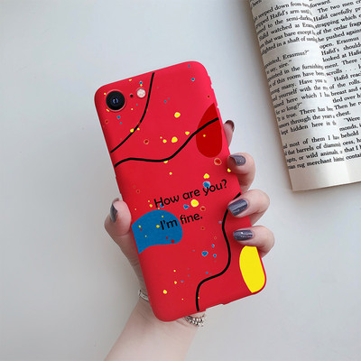 Για iPhone 7 8 SE 2020 Flower Cartoon Cute Case For iPhone7 8 Plus se 2020 2022 se2020 A1778 A1660 A1779 Silicon Matte TPU κάλυμμα